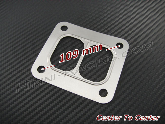 T4 / T04 Turbo Turbine Inlet Manifold Gasket - SS Divided - Click Image to Close